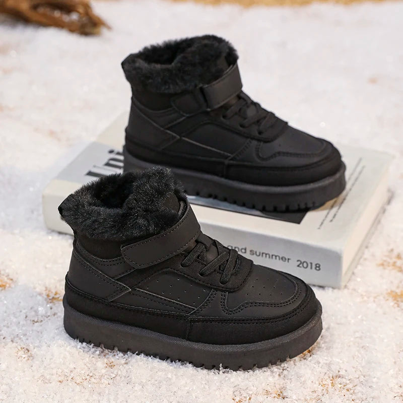 Trendy Kids furry Warm Waterproof Casual Shoes childrensterritory