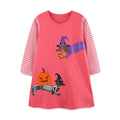 Kids Girls Cute Animals Design Long Sleeve Warm Dresses