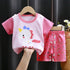 Little Boys Girls Cartoon Print Cotton Clothing Sets childrensterritory