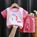 Little Boys Girls Cartoon Print Cotton Clothing Sets childrensterritory