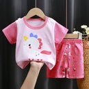Elephant Embroidery Design Summer Clothing set For Girls