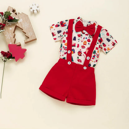 Baby Kids Short Sleeves Christmas Outfit childrensterritory