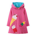 Long-Sleeved Cartoon Print Autumn Girls' Dresses