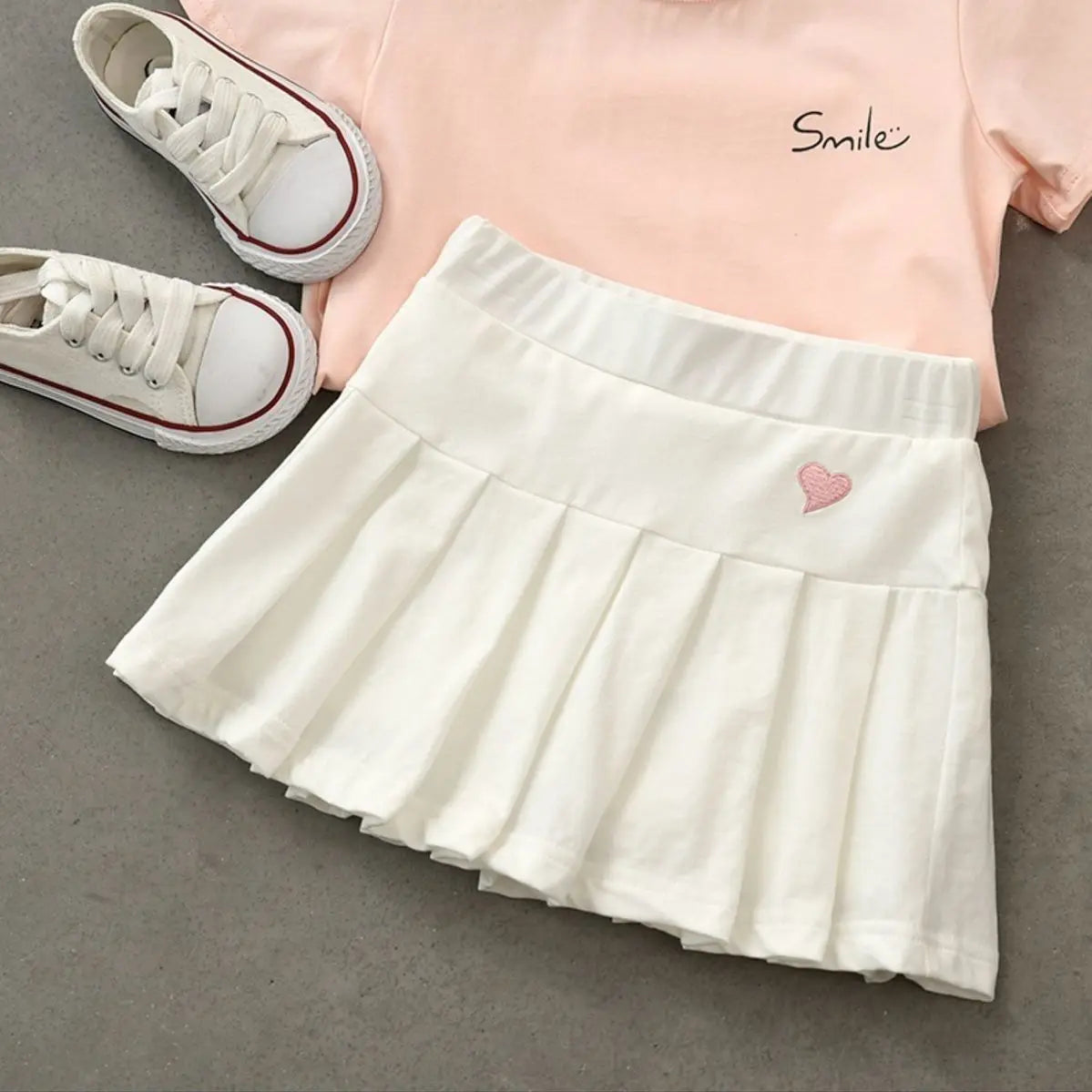 Kids Girls Korean Style Bow Design Denim Shorts and Skirts childrensterritory