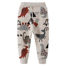 Cartoon Dinosaurs Printed Children's Cotton Sweatpants childrensterritory