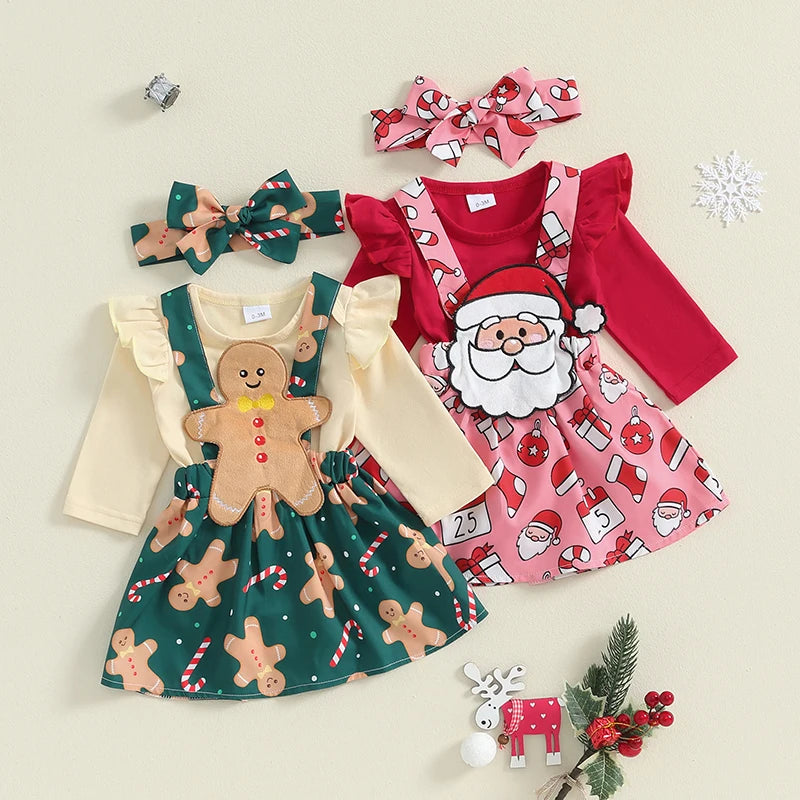 Baby Girls' Long-Sleeved Christmas Party Outfit childrensterritory