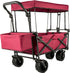 Collapsible Garden Cart with Canopy and Wheels childrensterritory