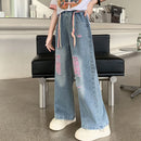 Casual Style Girls Big Hole Ripped Jeans for Spring Autumn childrensterritory