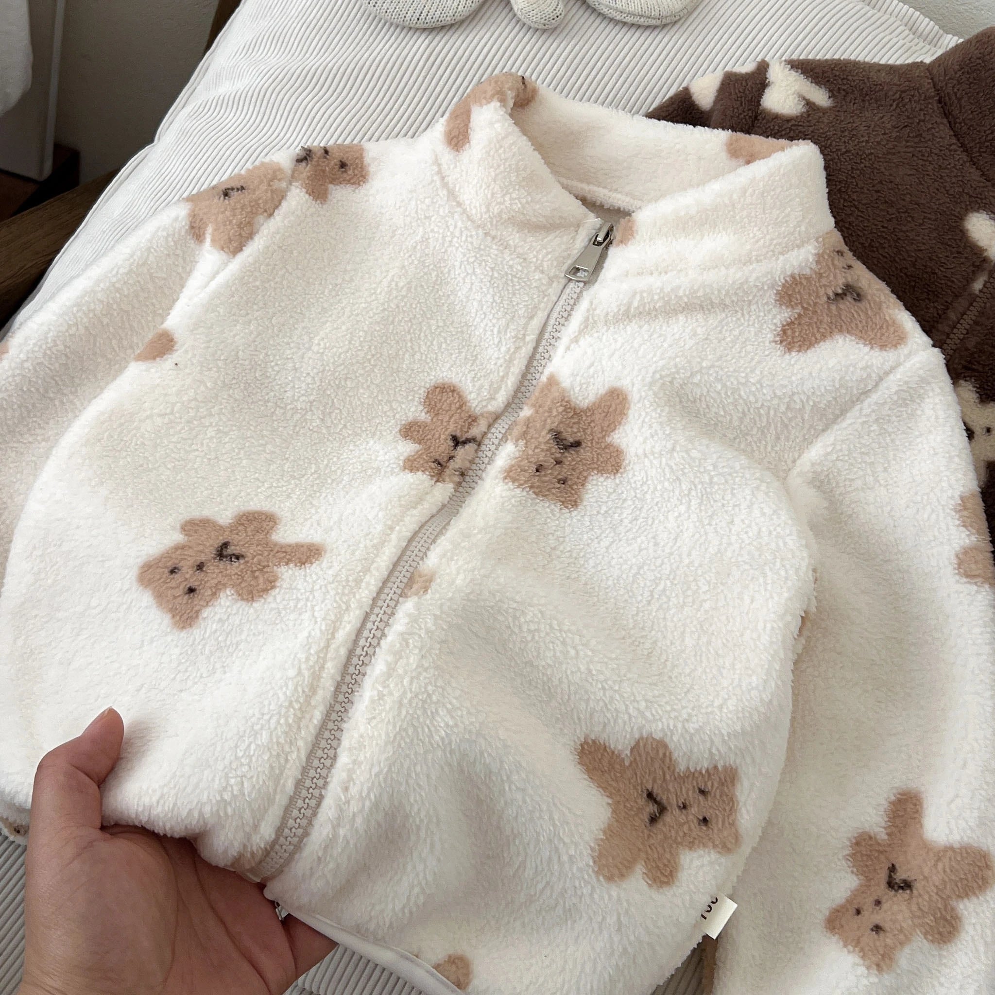 Kids Cartoon Print Long Sleeves Warm Jacket