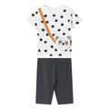 Girls Cute Panda Cartoon Design Summer Clothing Set childrensterritory