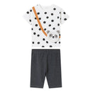 Girls Cute Panda Cartoon Design Summer Clothing Set childrensterritory