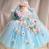 Elegant 3D Flower Butterfly Design Formal Party Dresses childrensterritory