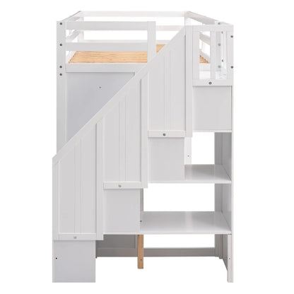 Multipurpose Loft Bed featuring Shelves, Closets, and Storage childrensterritory