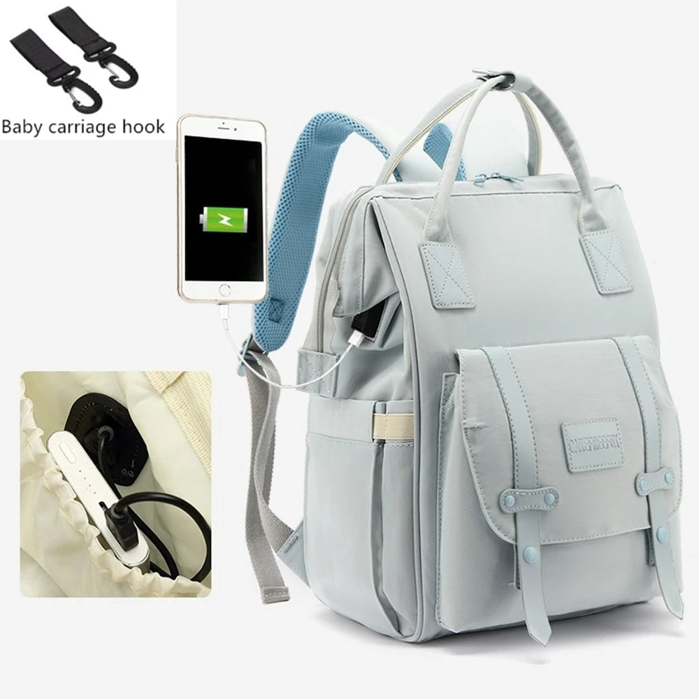 Waterproof Mommy Maternity Backpack With Stroller Hooks childrensterritory