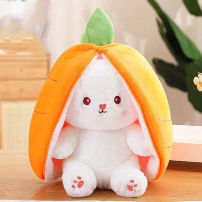 Zipper Strawberry Rabbit Doll Plush Toys for Kids