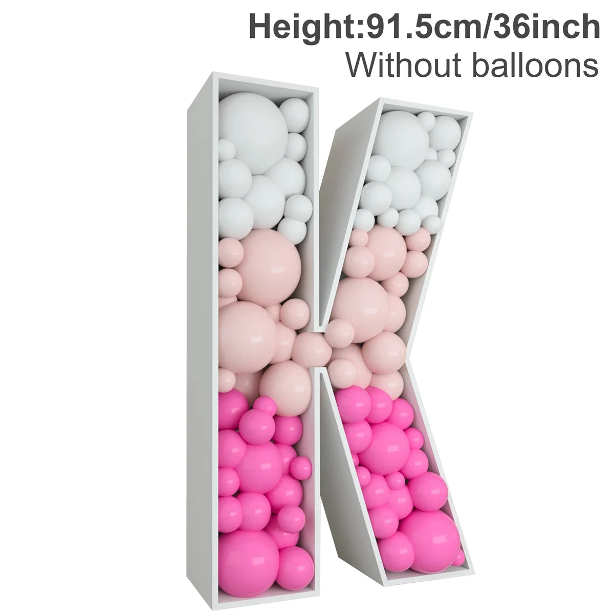 91.5CM Balloon Mosaic Letter Frame Box for Birthday, Baby Shower childrensterritory