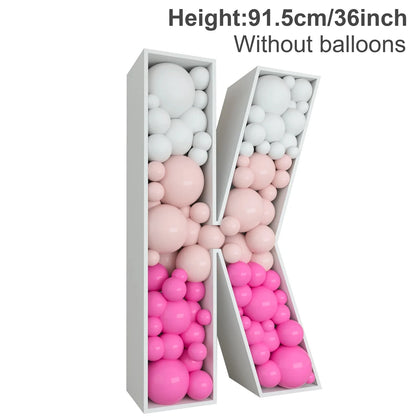 91.5CM Balloon Mosaic Letter Frame Box for Birthday, Baby Shower childrensterritory