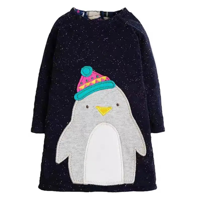 Long-Sleeved Printed Summer Dresses For Girls