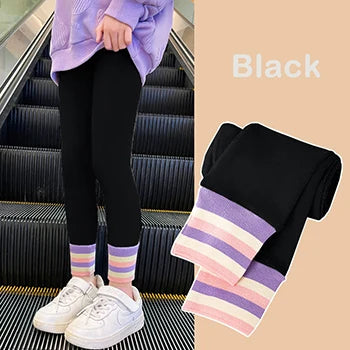 Kids Girls Casual Knitted Warm Cotton Leggings childrensterritory