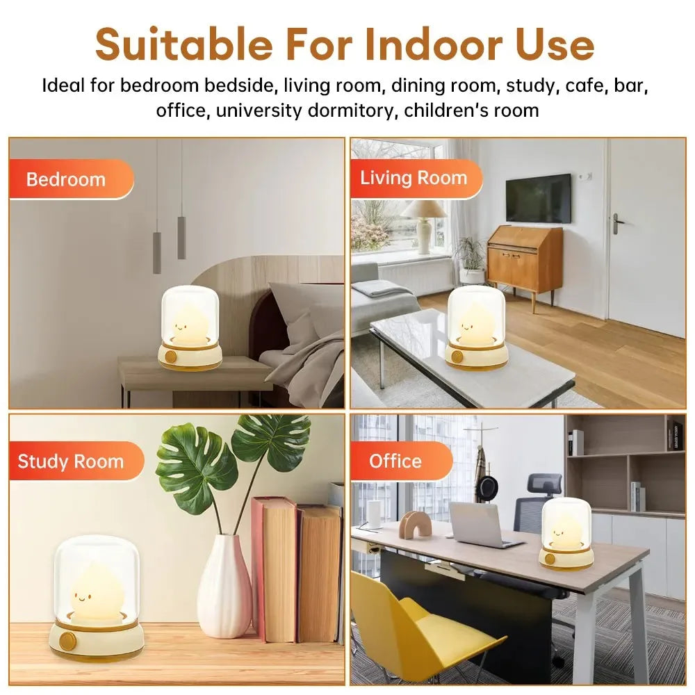 Mini Rechargeable Cartoon Table Lamp For Home/Hotel childrensterritory