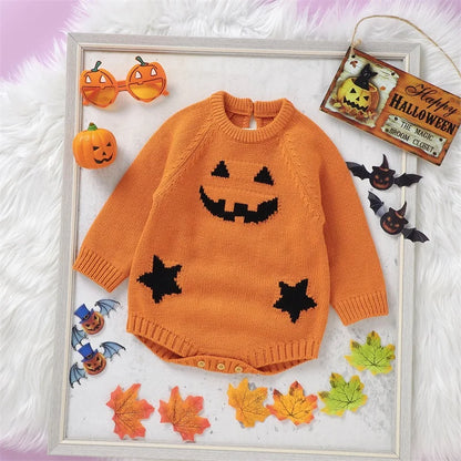 Knitted Acrylic Newborn Baby Halloween Bodysuit