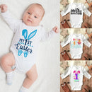 "My 1st Easter" Latter Print Baby Long Sleeve Easter Bodysuit childrensterritory