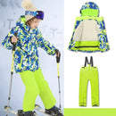 Kids Ski Wear Printed Windproof And Waterproof Clothing Set childrensterritory