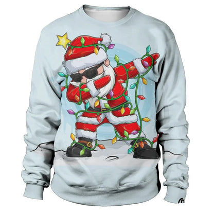 Funny Santa Claus Printed Sweatshirts For Men childrensterritory