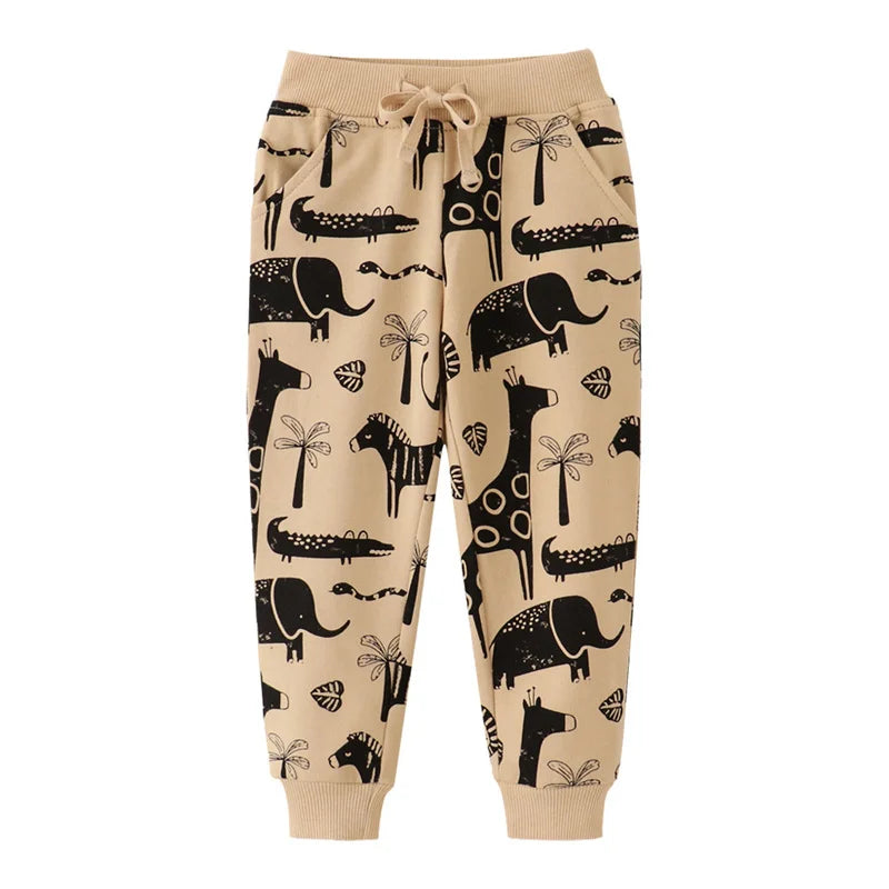 Kids Boys Full Length Animals Print Sweatpants childrensterritory