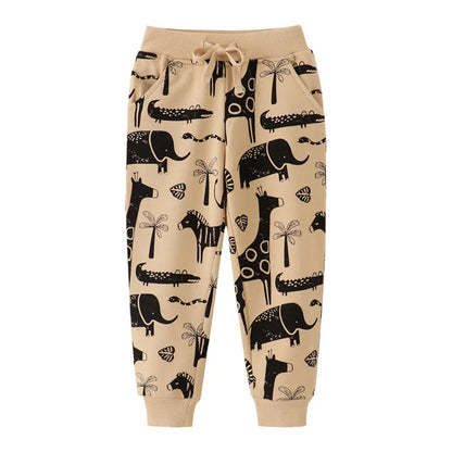 Kids Boys Full Length Animals Print Sweatpants childrensterritory