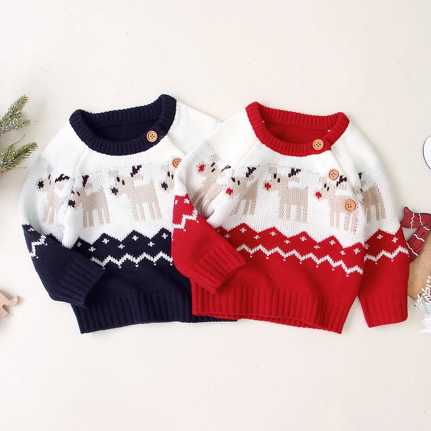 Baby Kids Long Sleeves Christmas Sweater