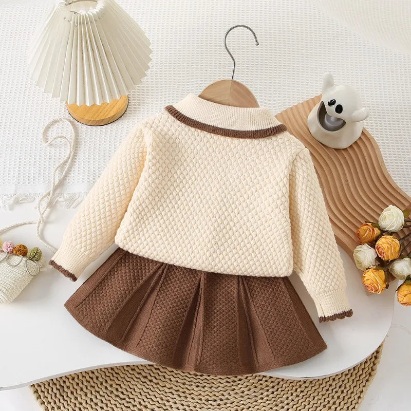 Girls’ Cartoon Design Elegant Winter Dresses