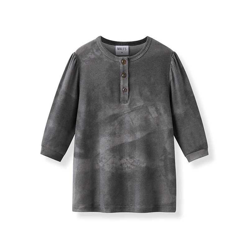 Ribbed Grey Melange Family Matching Clothing Sets