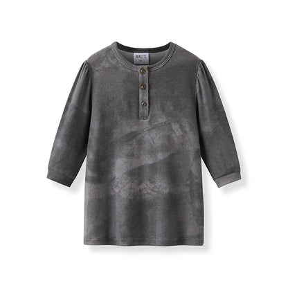 Ribbed Grey Melange Family Matching Clothing Sets childrensterritory