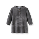 Ribbed Grey Melange Family Matching Clothing Sets childrensterritory