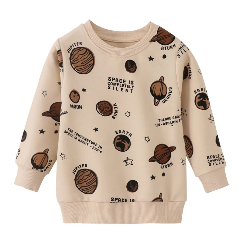 Girls White Casual Cotton Sweatshirts childrensterritory