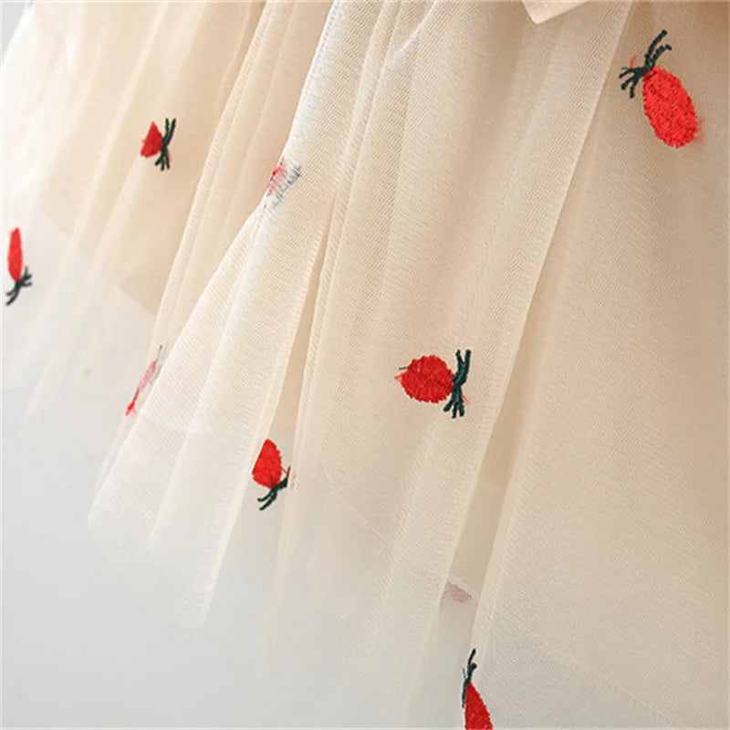 Baby Girls Bow Design Short Sleeves Summer Dresses