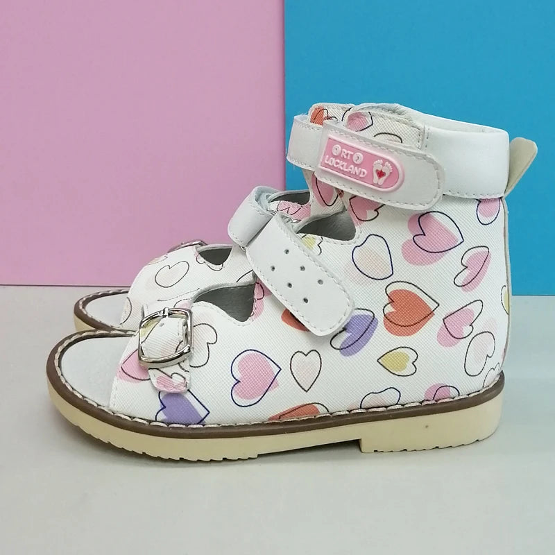 Graffiti Print Kids Girls Flatfoot Leather Shoes childrensterritory