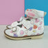 Graffiti Print Kids Girls Flatfoot Leather Shoes childrensterritory