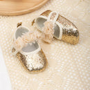 First Walkers Cotton Bottom Non-slip Flower Lace Shoes childrensterritory