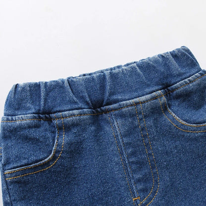 Little Girls Solid Color Denim Pants childrensterritory