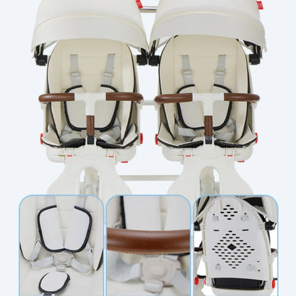 Foldable Four-wheeled Twin Baby Stroller childrensterritory