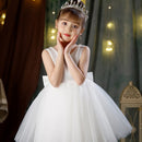 Sleeveless Bow Design Cute Princess Dresses For Girls childrensterritory