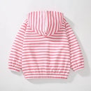 Strawberry Embroidery Little Girls Autumn Hooded Jacket childrensterritory