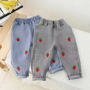 Little Girls Loose Stylish Denim Pants for Spring and Autumn childrensterritory