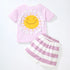 Kids Girls Cartoon Sunshine Design Summer Clothing Set childrensterritory