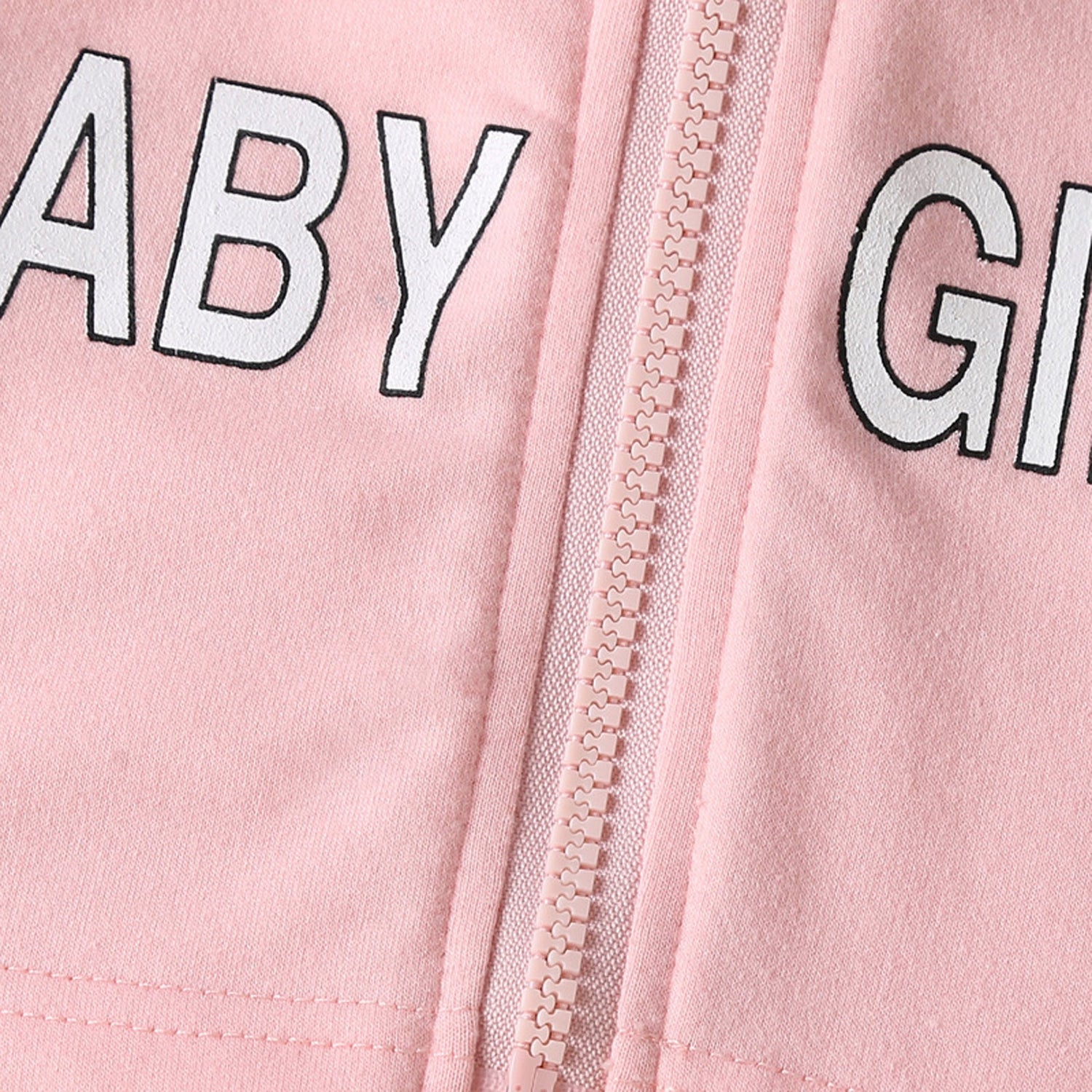 Kids Girls "Baby" Letter Print Zipper Hoodie + Sleeveless Dress childrensterritory