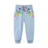 Embroidered Flowers Design Cotton Trousers For Girls childrensterritory