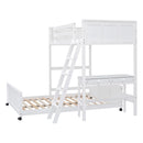 Parent-Child Bunk Bed with Desk and 2 Drawers childrensterritory