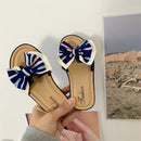 Open-toe Bow Decor Casual Kids Girls Slippers for Indoor/Outdoor